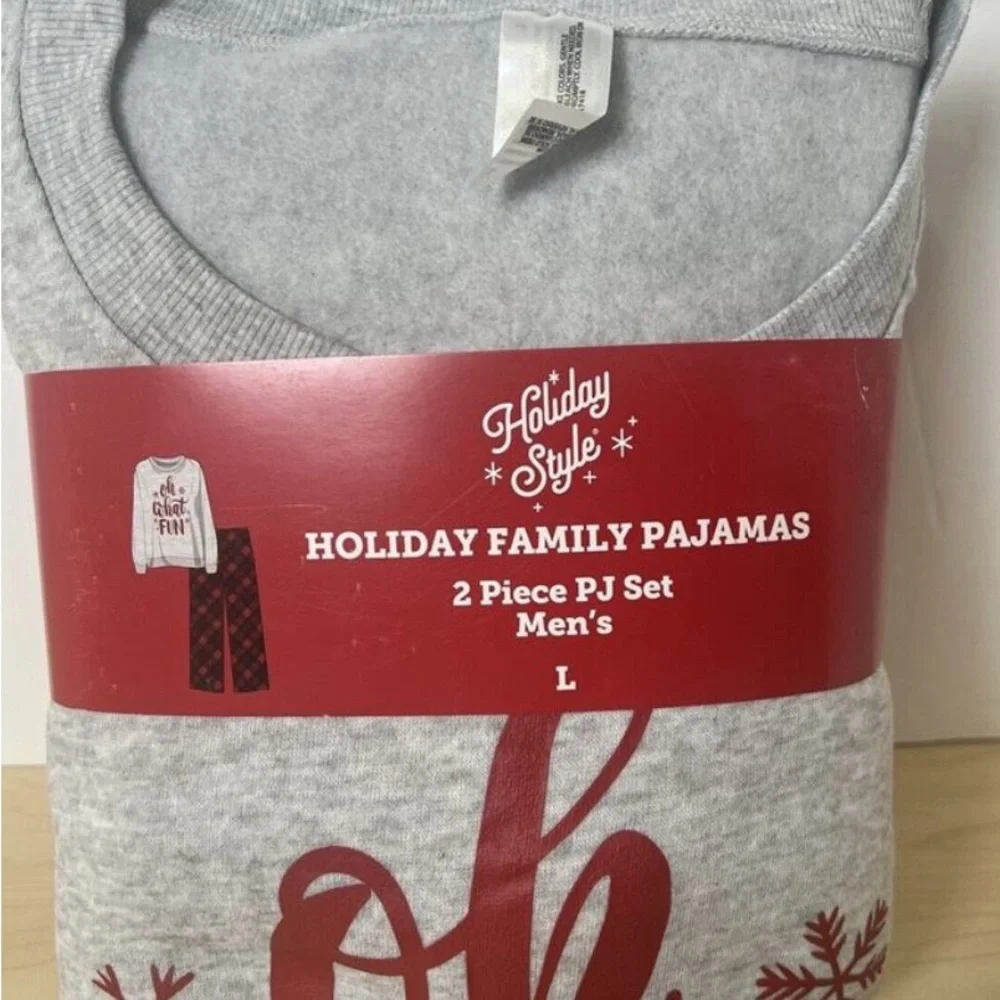 Women’s Holiday Pajama Set with Red Plaid Pants - Picture 2 of 4